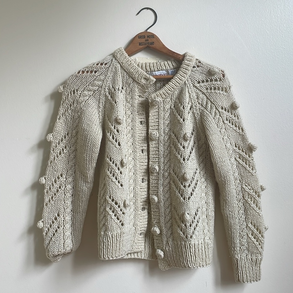 Cream Knitted Cardigan